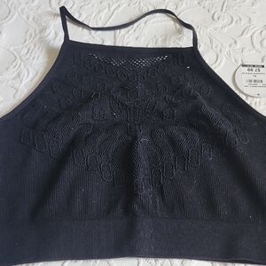 Elegant Black Women's Halter Top